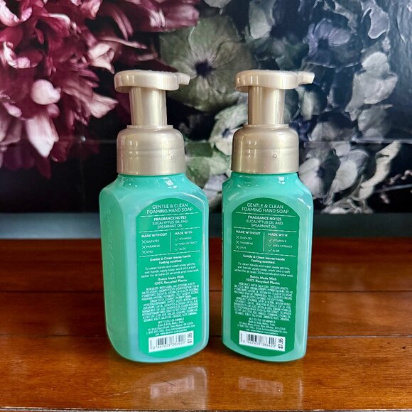 NEW 2-Pc EUCALYPTUS SPEARMINT Foaming Hand Soap Bath & Body Works - Picture 2 of 3